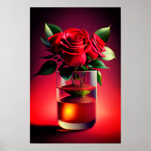 Poster Rosa vermelha