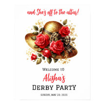 Rosa vermelha do Hat Derby Chá de panela Bem-vindo