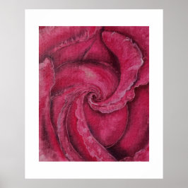 Poster Rosa vermelha fechada