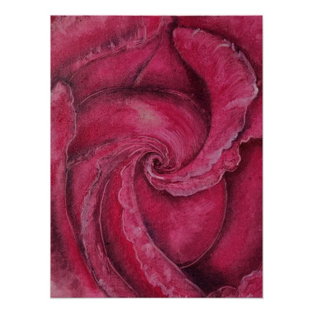 Póster Rosa vermelha fechada (Frente)