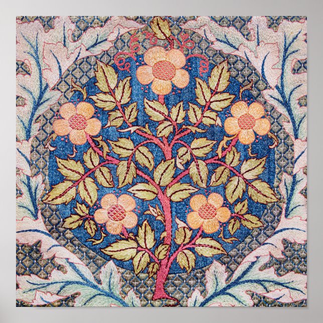 Poster Rosa Wreath, William Morris (Frente)