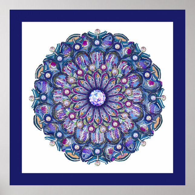 Poster Rosace Azul (Frente)