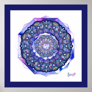 Poster Rosace Azul