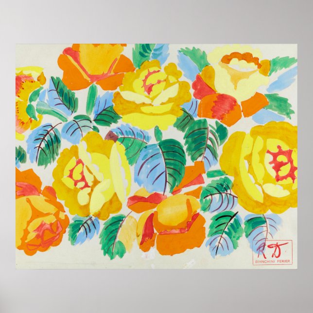 Poster Rosas Amarelas | Raoul Dufy (Frente)