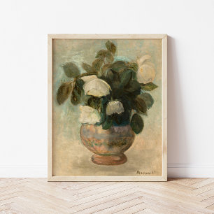 Poster Rosas brancas Tadeusz Makowski