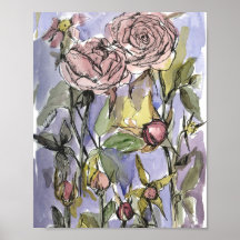 Rosas Cameo Jardim de Inverno Pintura de Flores