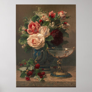 Poster Rosas cor-de-rosa