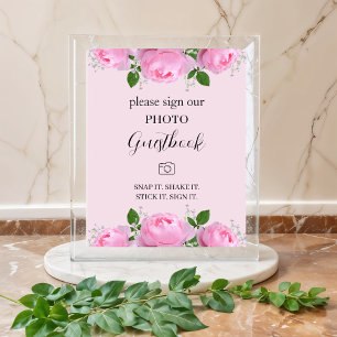 Poster Rosas Cor-de-Rosa Perfumadas, Livro de Visitas de 