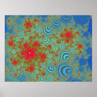 Póster Rosas de bolhas