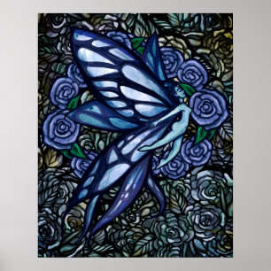 Poster Rosas de fada azul Rosa