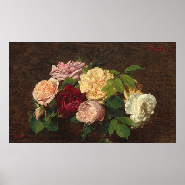Poster Rosas de Nice - Henri Fantin-Latour Fine Art (Frente)