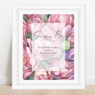 Poster Rosas de pedras aquáticas - bar de sangria