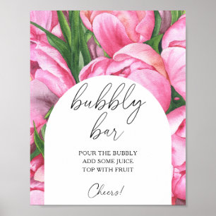 Poster Rosas de pedras aquáticas - bar espumante