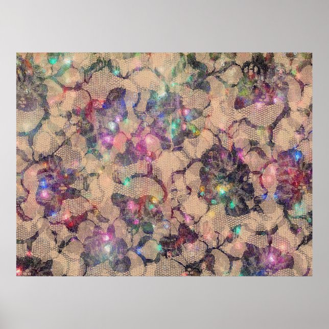 Póster Rosas de rendas bonito (Frente)