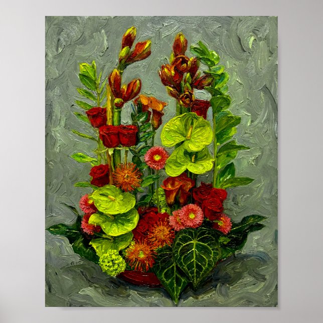 Poster Rosas de Van Gogh e Outras Flores (Frente)