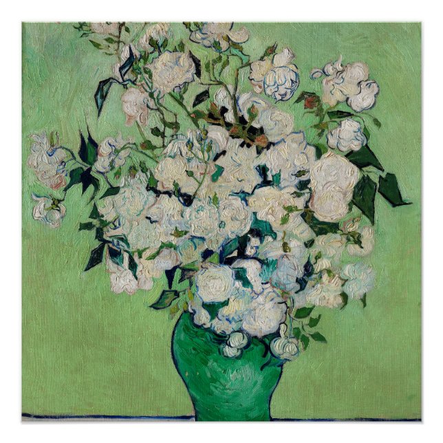 Póster Rosas de Vincent Van Gogh (Frente)