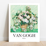 Poster Rosas de Vincent van Gogh<br><div class="desc">Rosas (1890) apresentada por Vincent Van Gogh</div>