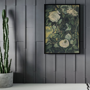 Póster Rosas e besouro de Vincent van Gogh, Vintage Art