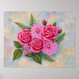 Poster Rosas e Dahlia