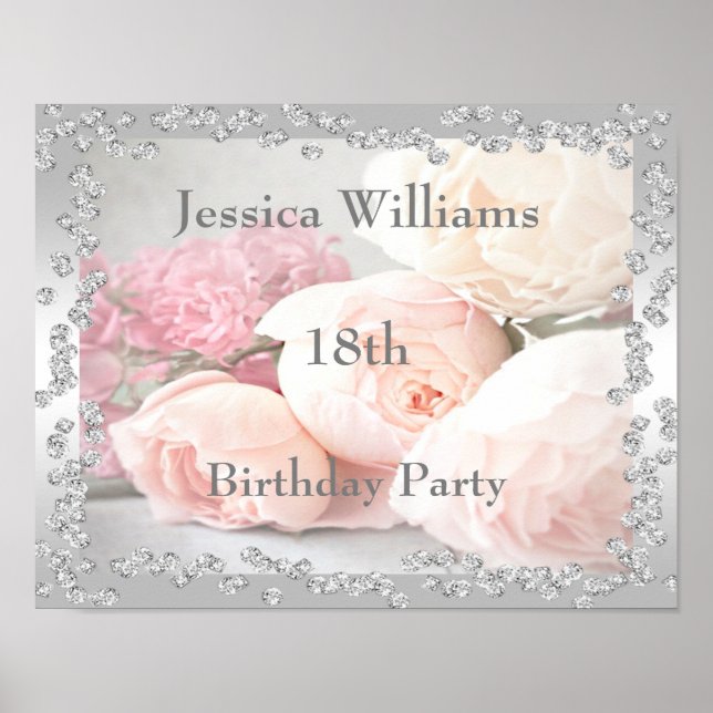 Poster Rosas e Diamantes românticos 18º (Frente)