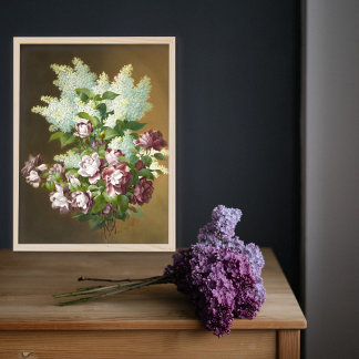 Poster Rosas e Lilacs