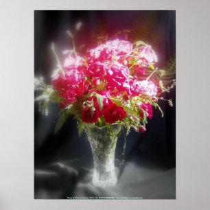 Poster rosas e wildflowers