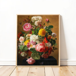 Poster Rosas em um vaso por Aghate Pilon, Arte Floral