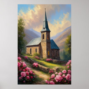 Poster Rosas Embrace, Uma Igreja Medieval