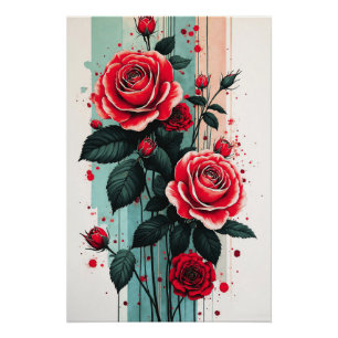 Póster Rosas etéreos