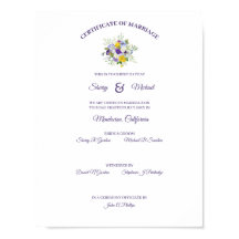 Rosas Florais Simples Certificado Buquê Pansy