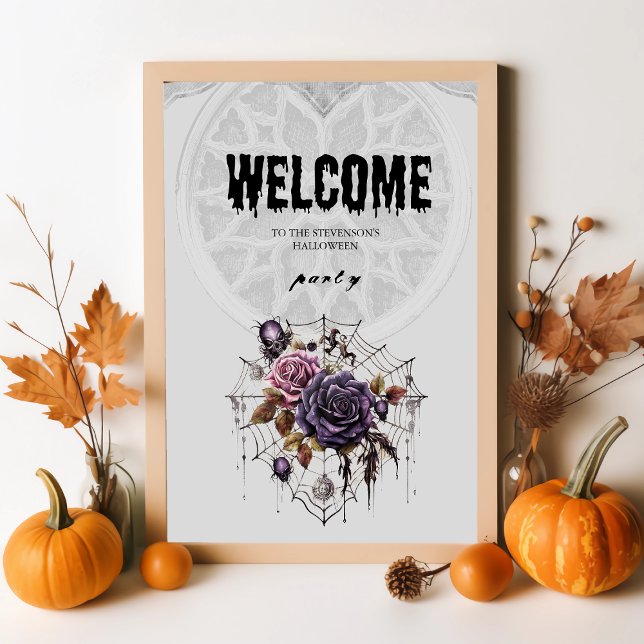 Poster Rosas gótica e festa de Halloween (Criador carregado)