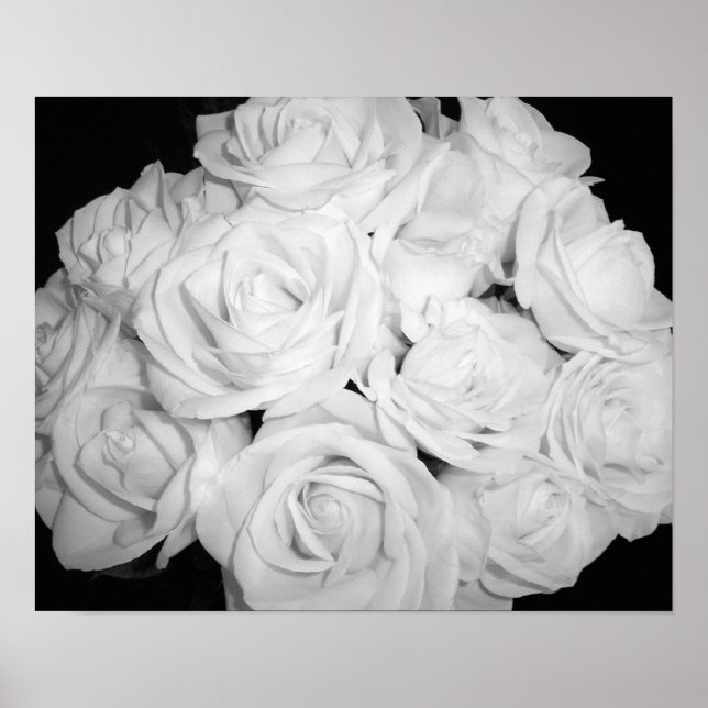 Poster Rosas na Canvas (Frente)