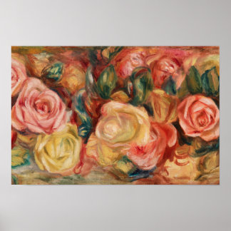 Poster Rosas por Pierre-Auguste Renoir