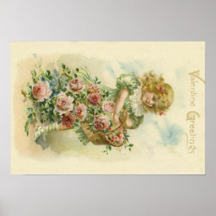 Póster Rosas Rosa Bonitas
