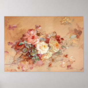 Poster Rosas rosa e amarelas