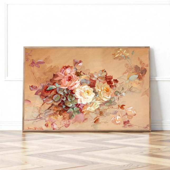 Poster Rosas rosa e amarelas (Criador carregado)