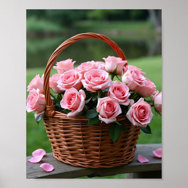 Poster rosas rosa lindas (Frente)