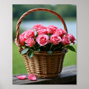 Poster rosas rosa lindas