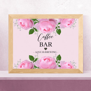Poster Rosas rosa perfumadas, Bar de café