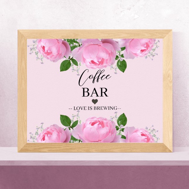 Poster Rosas rosa perfumadas, Bar de café (Criador carregado)