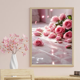 Poster Rosas Rosa Suaves