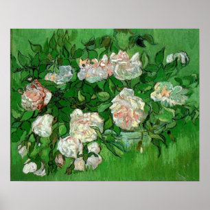 Póster Rosas rosa-vida de Vincent Willem van Gogh