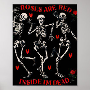Poster Rosas são Dentro Engraçado Vermelho Eu sou Morto e