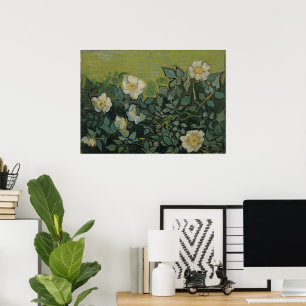 Póster Rosas selvagens de Vincent van Gogh