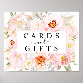 Poster Rosas - Sinal de Peony Blush Pink Cards & Gifts