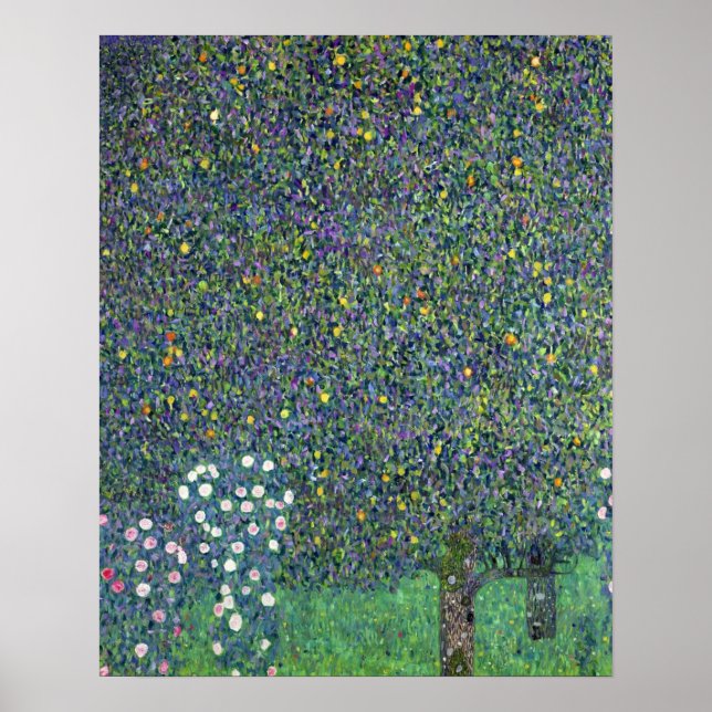 Póster Rosas sob as árvores, c.1905 (Frente)