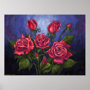 Póster Rosas vermelhas