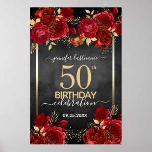 Poster Rosas vermelhas 50º aniversário Grande Formato
