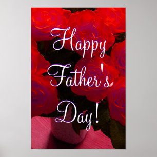 Poster Rosas vermelhas Dias de os pais felizes