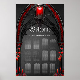 Poster Rosas vermelhas e design de portão incríveis